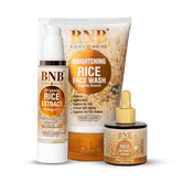 BNB Rice Glow Day care Essentials (Rice extract Facewash + Rice extract Cream + Rice extract Serum) - YehChez.pk